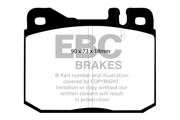 Pastiglie Freni EBC Ultimax Anteriore MERCEDES-BENZ W123 200  Cv  dal 1979 al 1985 Pinza ATE Diametro disco 278mm