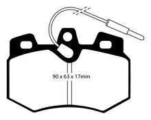 Carica l&#39;immagine nel visualizzatore di Gallery, Pastiglie Freni Sportive EBC Verdi Anteriore PEUGEOT 106 1.3 Cv  dal 1991 al 1996 Pinza Girling/TRW Diametro disco 247mm