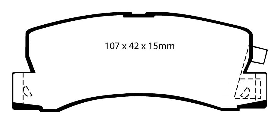 Pastiglie Freni Sportive EBC Verdi Posteriore TOYOTA Avensis AZT220 2 Cv  dal 2000 al 2001 Pinza Akebono Diametro disco 288mm