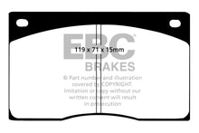 Carica l&#39;immagine nel visualizzatore di Gallery, Pastiglie Freni EBC Ultimax Anteriore JAGUAR XJ12 5.3 Cv  dal 1973 al 1993 Pinza Girling/TRW Diametro disco 284mm