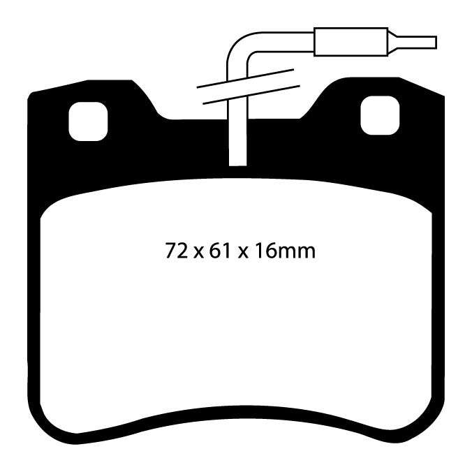 Pastiglie Freni Sportive EBC Verdi Anteriore CITROEN AX 1.0 Cv  dal 1987 al 1997 Pinza ATE Diametro disco 238mm