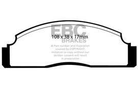 Pastiglie Freni EBC Ultimax Anteriore FORD Fiesta (Mk1) 0.9 Cv  dal 1976 al 1983 Pinza Bendix Diametro disco 221mm