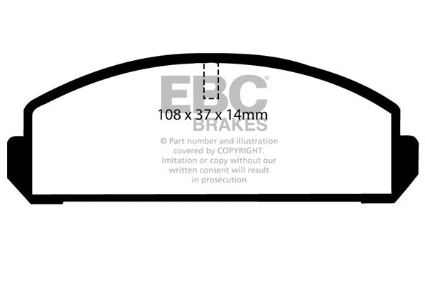 Pastiglie Freni EBC Ultimax Anteriore MITSUBISHI Colt 1.2 Cv  dal 1981 al 1982 Pinza Akebono Diametro disco 229mm