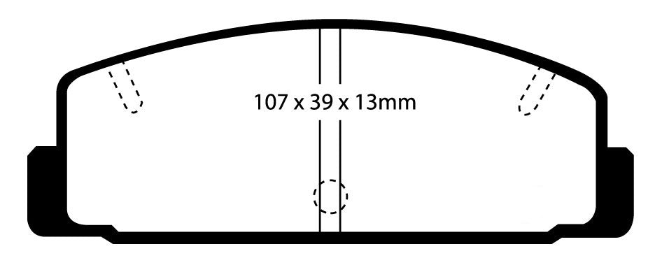 Pastiglie Freni Sportive EBC Verdi Posteriore MAZDA 323 1.6 Cv  dal 2001 al 2004 Pinza Akebono Diametro disco 260mm