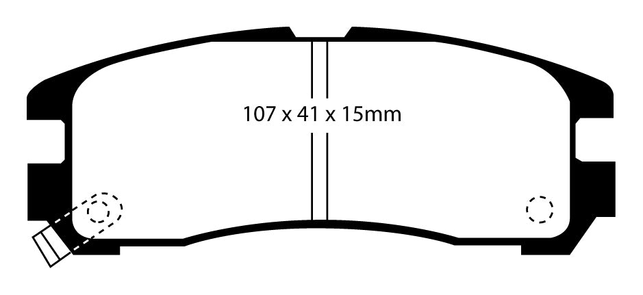 Pastiglie Freni Sportive EBC Verdi Posteriore MITSUBISHI Chariot 2.0 Cv  dal 1991 al 1997 Pinza Akebono Diametro disco 0mm