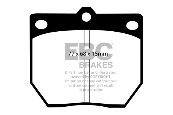 Pastiglie Freni EBC Ultimax Anteriore NISSAN 240C 2.4 Cv  dal 1972 al 1980 Pinza Sumitomo Diametro disco 0mm