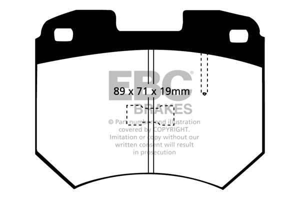 Pastiglie Freni EBC Ultimax Anteriore AUDI 100 2.1 Cv  dal 1977 al 1979 Pinza ATE Diametro disco 256mm