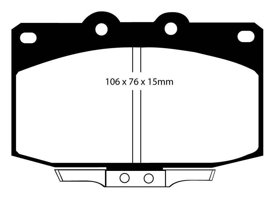 Pastiglie Freni Sportive EBC Verdi Anteriore MAZDA RX7 2.4 (1.3) Cv  dal 1986 al 1991 Pinza  Diametro disco 276mm