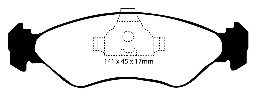 Pastiglie Freni Sportive EBC Verdi Anteriore FORD Fiesta (Mk3) 1.0 Cv  dal 1989 al 1992 Pinza ATE Diametro disco 240mm