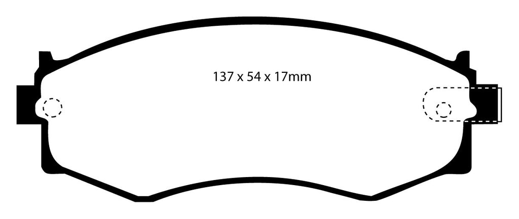 Pastiglie Freni Sportive EBC Verdi Anteriore HYUNDAI Sonata 1.8 Cv  dal 1988 al 1994 Pinza  Diametro disco 257mm