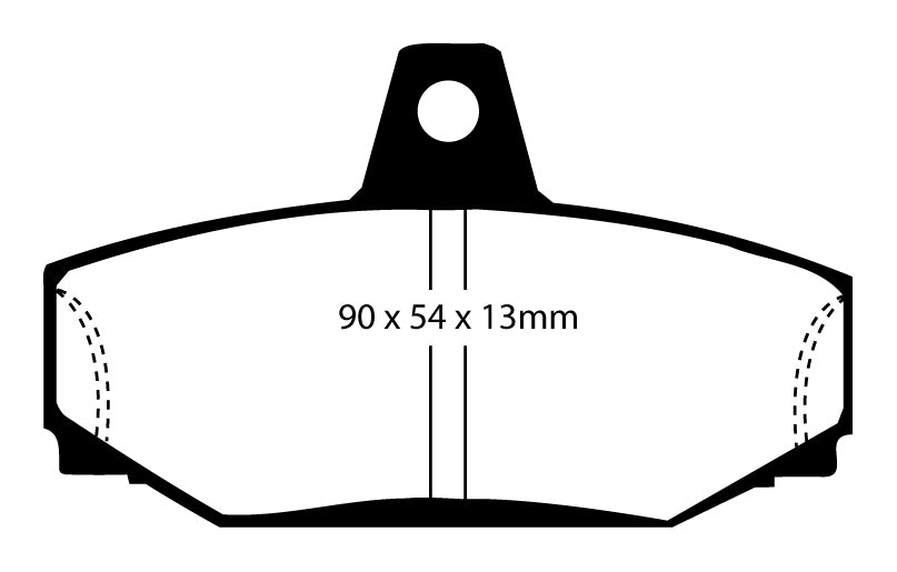 Pastiglie Freni Sportive EBC Verdi Posteriore VOLVO 740 2 Cv  dal 1987 al 1991 Pinza Girling/TRW Diametro disco 265mm