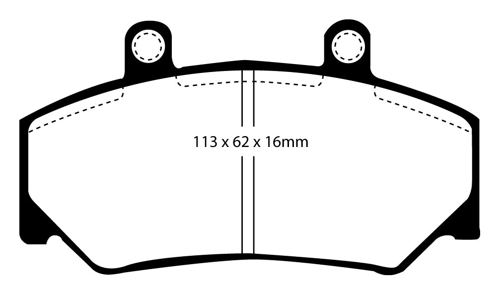 Pastiglie Freni Sportive EBC Verdi Anteriore VOLVO 740 2 Cv  dal 1987 al 1991 Pinza Bendix Diametro disco 287mm