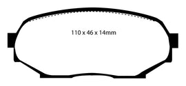 Pastiglie Freni Sportive EBC Verdi Anteriore MAZDA MX5 (Mk1) NA 1.6 Cv  dal 1989 al 1998 Pinza Sumitomo Diametro disco 235mm
