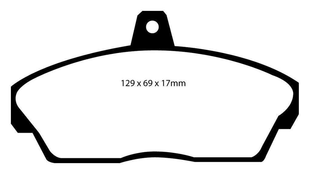 Pastiglie Freni Sportive EBC Verdi Anteriore HONDA Civic (5th Gen) MA9 1.5 Cv  dal 1995 al 1997 Pinza Girling/TRW Diametro disco 262mm