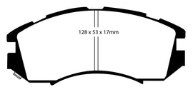 Pastiglie Freni Sportive EBC Verdi Anteriore SUBARU Impreza 1.5 Cv 95 dal 1993 al 1997 Pinza  Diametro disco 242mm