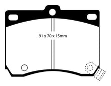 Carica l&#39;immagine nel visualizzatore di Gallery, Pastiglie Freni Sportive EBC Verdi Anteriore MAZDA 323 1.8 Cv  dal 1994 al 1998 Pinza Sumitomo Diametro disco 257mm