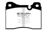 Pastiglie Freni EBC Ultimax Anteriore BMW 1800 1.8 Cv 90 dal 1968 al 1971 Pinza ATE Diametro disco 272mm