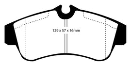 Pastiglie Freni Sportive EBC Verdi Anteriore NISSAN Almera 1.5 Cv  dal 2000 al 2006 Pinza Girling/TRW Diametro disco 256mm