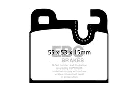 Pastiglie Freni EBC Ultimax Posteriore BMW Serie 5 (E12) 525 2.5 Cv  dal 1979 al 1981 Pinza ATE Diametro disco 272mm