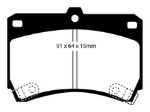 Carica l&#39;immagine nel visualizzatore di Gallery, Pastiglie Freni Sportive EBC Verdi Anteriore MAZDA 121 1.3 Cv  dal 1991 al 1996 Pinza Sumitomo Diametro disco 235mm