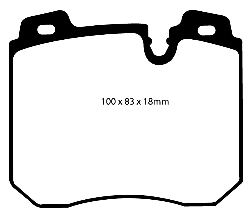 Pastiglie Freni Sportive EBC Verdi Anteriore BMW Serie 7 (E32) 750 5 Cv  dal 1991 al 1994 Pinza ATE Diametro disco 324mm