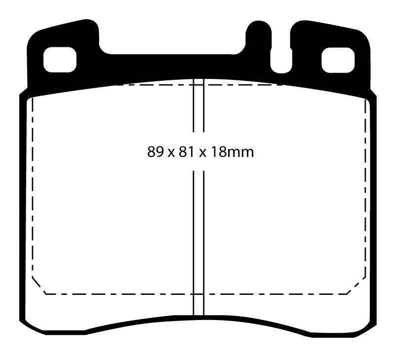 Pastiglie Freni Sportive EBC Verdi Anteriore MERCEDES-BENZ W140 300 SE 3.2 Cv  dal 1991 al 1993 Pinza  Diametro disco 310mm