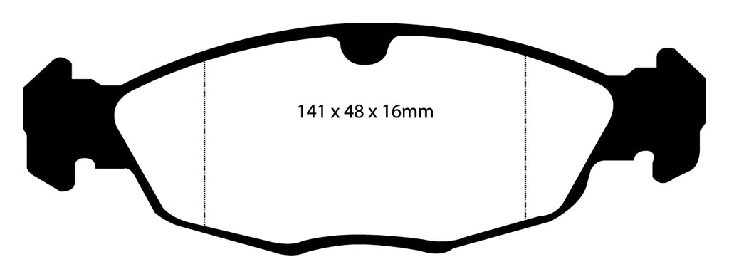 Pastiglie Freni Sportive EBC Verdi Anteriore OPEL Astra (F) 1.4 Cv  dal 1991 al 1998 Pinza ATE Diametro disco 236mm