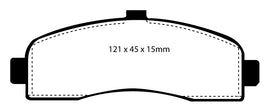 Pastiglie Freni Sportive EBC Verdi Anteriore NISSAN Micra (K11) 1 Cv  dal 1993 al 2003 Pinza Akebono Diametro disco 234mm