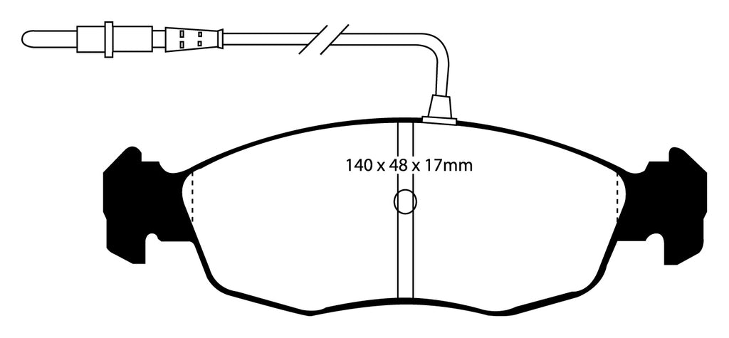 Pastiglie Freni Sportive EBC Verdi Anteriore CITROEN Saxo 1.4 Cv  dal 2000 al 2003 Pinza ATE Diametro disco 247mm