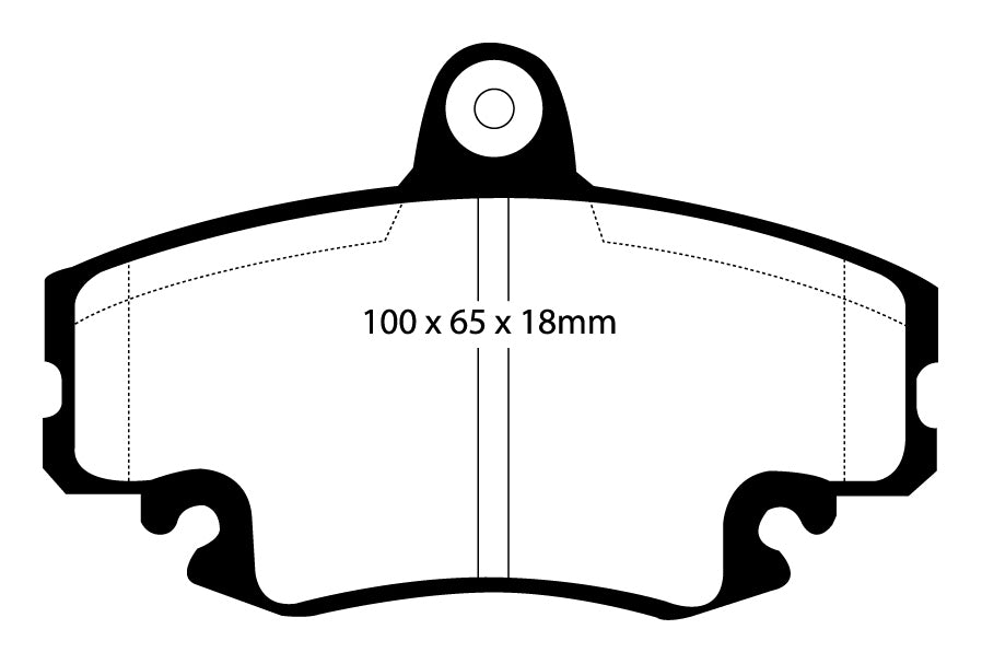 Pastiglie Freni Sportive EBC Verdi Anteriore DACIA Logan 1.2 Cv  dal 2009 al 2012 Pinza TRW Diametro disco 259mm