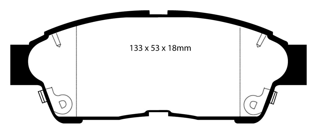 Pastiglie Freni Sportive EBC Verdi Anteriore TOYOTA Camry SVX10R 2.2 Cv  dal 1991 al 1996 Pinza Sumitomo Diametro disco 255mm