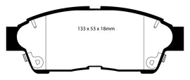 Pastiglie Freni Sportive EBC Verdi Anteriore TOYOTA Camry SVX10R 2.2 Cv  dal 1991 al 1996 Pinza Sumitomo Diametro disco 255mm