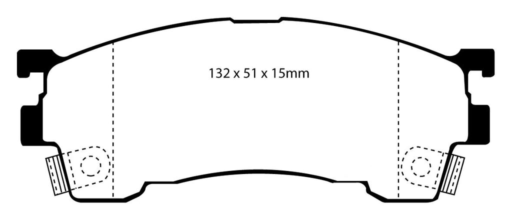 Pastiglie Freni Sportive EBC Verdi Anteriore MAZDA 323 1.8 Cv  dal 1998 al 2001 Pinza Sumitomo Diametro disco 257mm