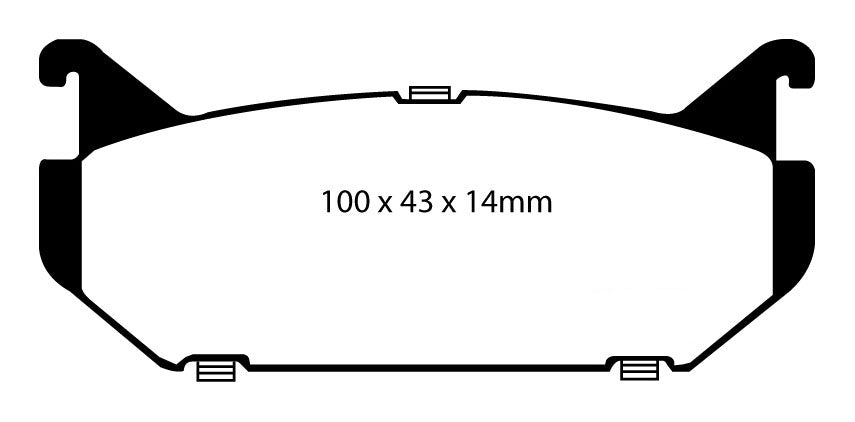 Pastiglie Freni Sportive EBC Verdi Posteriore MAZDA 626 1.8 Cv  dal 1992 al 1997 Pinza  Diametro disco 261mm