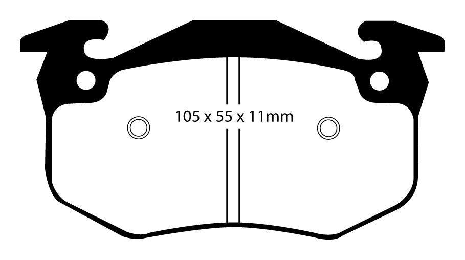 Pastiglie Freni Sportive EBC Verdi Posteriore RENAULT 19 1.4 Cv  dal 1992 al 1996 Pinza Bendix Diametro disco 238mm