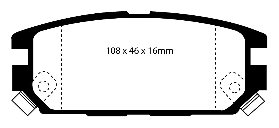 Pastiglie Freni Sportive EBC Verdi Posteriore MITSUBISHI Galant 2.5 Cv  dal 1993 al 1996 Pinza  Diametro disco 285mm