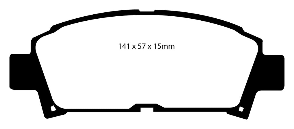 Pastiglie Freni Sportive EBC Verdi Anteriore TOYOTA Avensis AZT220 2 Cv  dal 2000 al 2001 Pinza Akebono Diametro disco 275mm