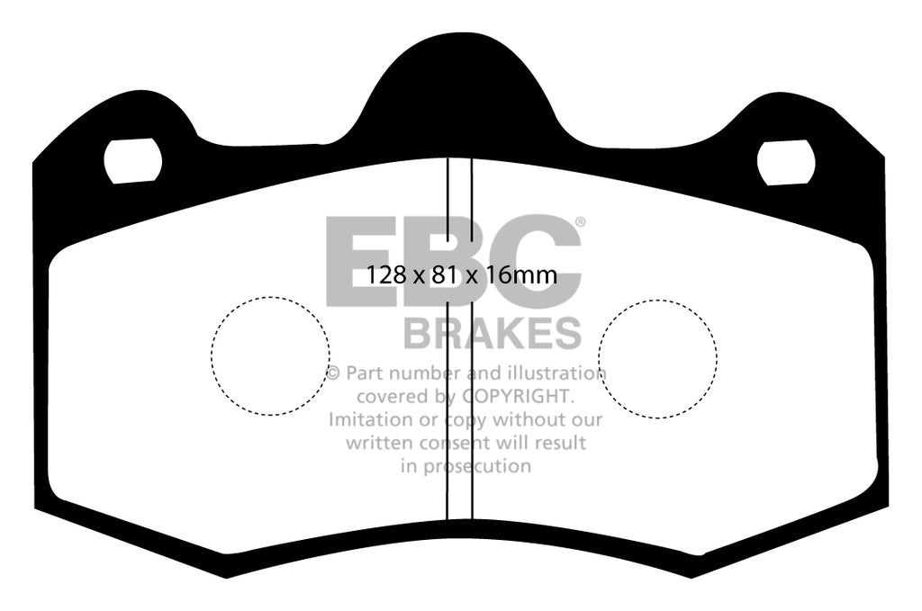 Pastiglie Freni EBC Rosse Anteriore RENAULT Clio (Mk2) 3.0 Cv 230 dal 2001 al 2003 Pinza AP Diametro disco 330mm