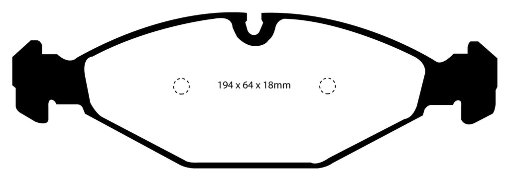 Pastiglie Freni EBC Rosse Anteriore JAGUAR XJ12 6.0 Cv  dal 1993 al 1994 Pinza ATE Diametro disco 298mm