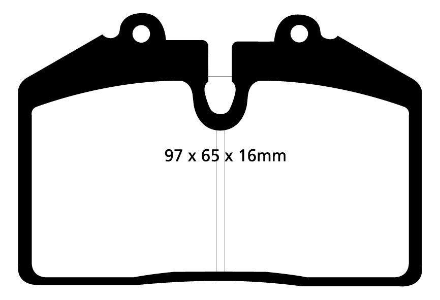 Pastiglie Freni EBC Rosse Posteriore AUDI RS2 8C 2.2 Turbo Cv 311 dal 1993 al 1996 Pinza Brembo Diametro disco 299mm