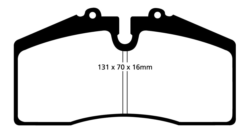 Pastiglie Freni EBC Rosse Anteriore AUDI RS2 8C 2.2 Turbo Cv 311 dal 1993 al 1996 Pinza Brembo Diametro disco 304mm