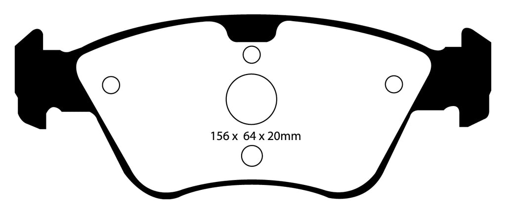 Pastiglie Freni EBC Rosse Anteriore MERCEDES-BENZ CLK (C208) CLK200 Convertible 2 Cv  dal 1998 al 2002 Pinza ATE Diametro disco 300mm