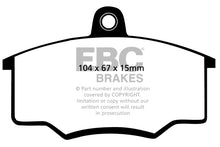 Carica l&#39;immagine nel visualizzatore di Gallery, Pastiglie Freni EBC Ultimax Anteriore AUDI 80 1.6 Cv  dal 1979 al 1986 Pinza Girling/TRW Diametro disco 239mm