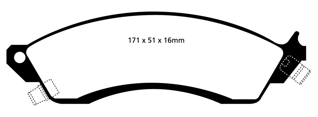 Pastiglie Freni EBC Rosse Anteriore FORD Mustang (3rd Generation) 4.2 Cv  dal 1979 al 1983 Pinza  Diametro disco 0mm