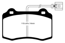 Load image into Gallery viewer, Pastiglie Freni EBC Rosse Anteriore SEAT Leon (1M) 1.8 Turbo Cupra R Cv 210 dal 2002 al 2006 Pinza Brembo Diametro disco 323mm