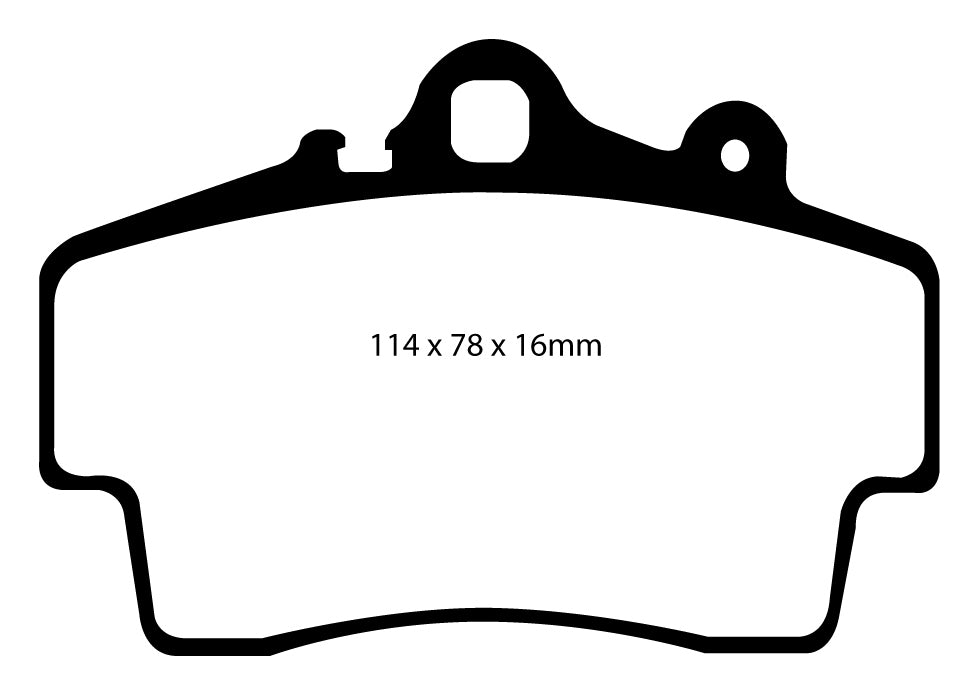 Pastiglie Freni EBC Rosse Anteriore PORSCHE Boxster (986) 2.5 Cv 204 dal 1997 al 1999 Pinza Brembo Diametro disco 298mm