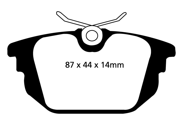 Pastiglie Freni EBC Rosse Posteriore ALFA ROMEO 155 2.0 Turbo Cv  dal 1996 al 1998 Pinza Girling/TRW Diametro disco 240mm