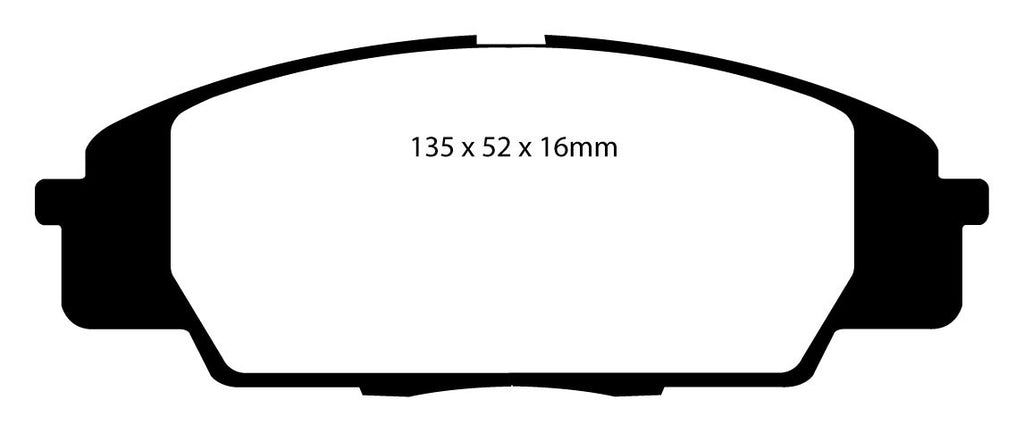 Pastiglie Freni EBC Rosse Anteriore HONDA Civic (7th Gen) EP3 2.0 Type-R Cv 200 dal 2001 al 2007 Pinza Sumitomo Diametro disco 300mm