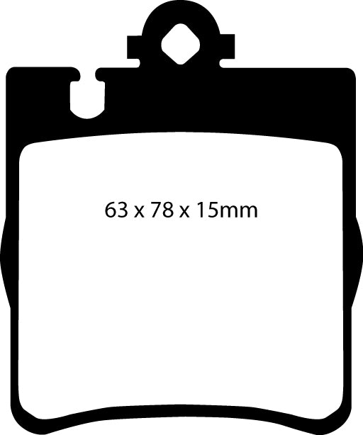 Pastiglie Freni EBC Rosse Posteriore MERCEDES-BENZ Classe C (W203)  Cv  dal 2001 al 2007 Pinza  Diametro disco 290mm