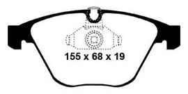 Pastiglie Freni EBC Rosse Anteriore BMW Serie 1 (E82 1M Coupe) 1M 3.0 Twin Turbo Cv 340 dal 2011 al 2012 Pinza ATE Diametro disco 360mm